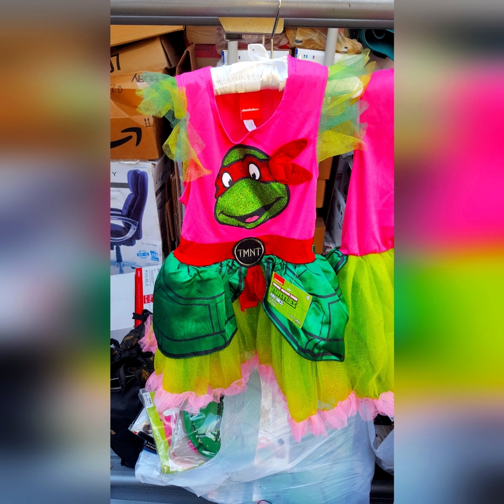 Ninja Turtles tutu dress child size small with turtle pouch new Nickelodeon